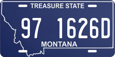 MT license plate 971626D