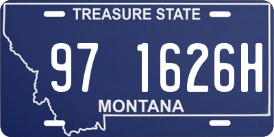 MT license plate 971626H