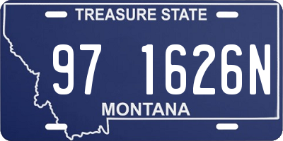 MT license plate 971626N