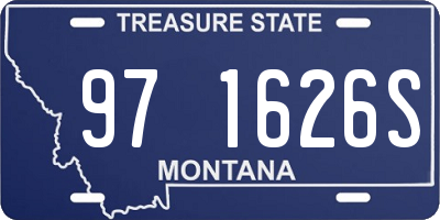 MT license plate 971626S
