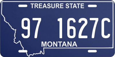 MT license plate 971627C