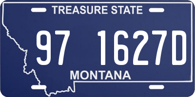 MT license plate 971627D