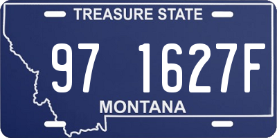 MT license plate 971627F