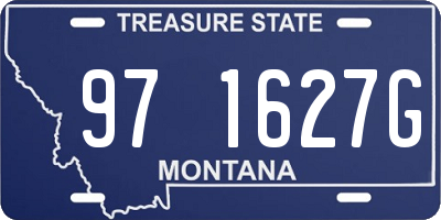 MT license plate 971627G