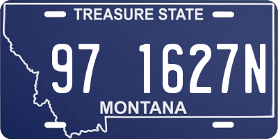 MT license plate 971627N