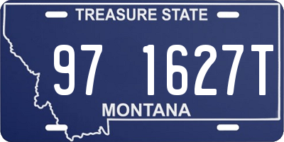 MT license plate 971627T
