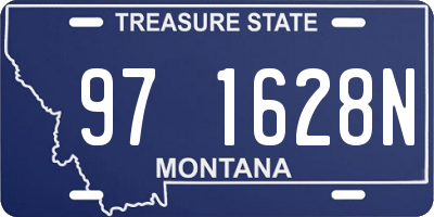 MT license plate 971628N