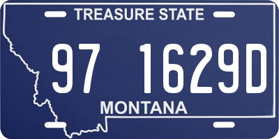 MT license plate 971629D
