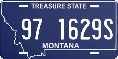 MT license plate 971629S