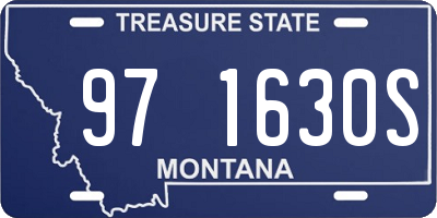 MT license plate 971630S