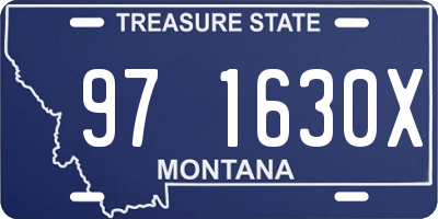 MT license plate 971630X