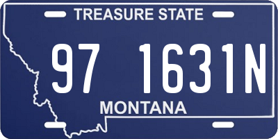 MT license plate 971631N