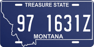 MT license plate 971631Z