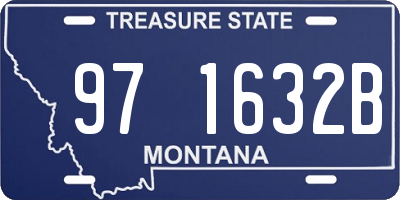 MT license plate 971632B