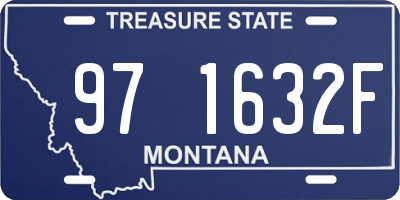 MT license plate 971632F