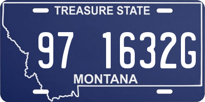 MT license plate 971632G