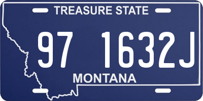 MT license plate 971632J
