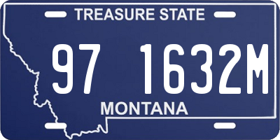 MT license plate 971632M