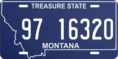MT license plate 971632O