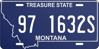 MT license plate 971632S