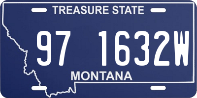 MT license plate 971632W