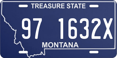 MT license plate 971632X