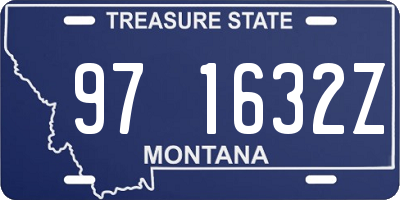 MT license plate 971632Z