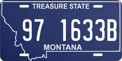 MT license plate 971633B