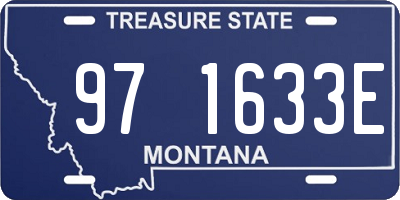 MT license plate 971633E