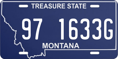 MT license plate 971633G