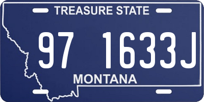 MT license plate 971633J