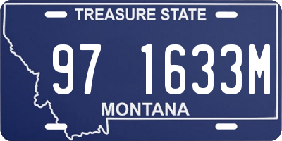 MT license plate 971633M