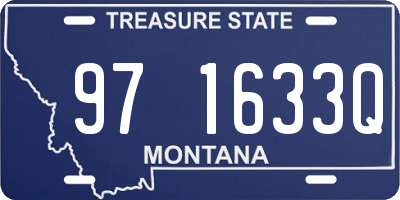 MT license plate 971633Q