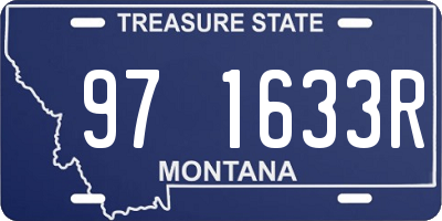 MT license plate 971633R