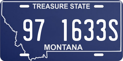 MT license plate 971633S
