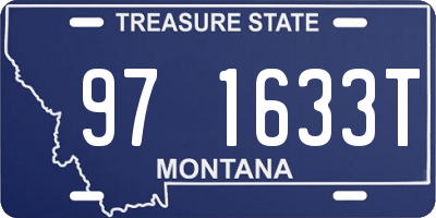 MT license plate 971633T