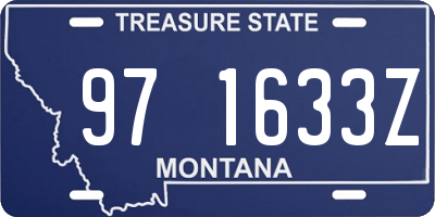 MT license plate 971633Z