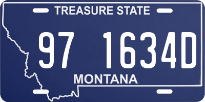 MT license plate 971634D