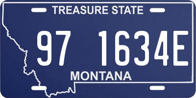 MT license plate 971634E