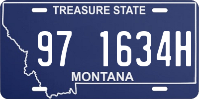 MT license plate 971634H