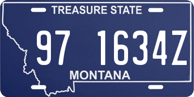 MT license plate 971634Z