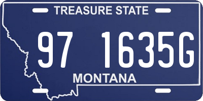 MT license plate 971635G