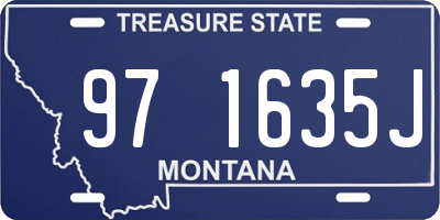 MT license plate 971635J
