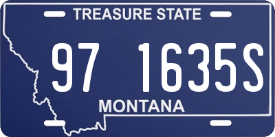 MT license plate 971635S