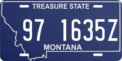 MT license plate 971635Z