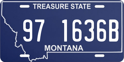 MT license plate 971636B