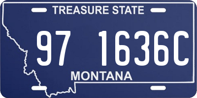 MT license plate 971636C
