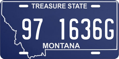 MT license plate 971636G