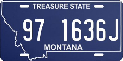 MT license plate 971636J