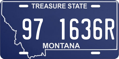 MT license plate 971636R
